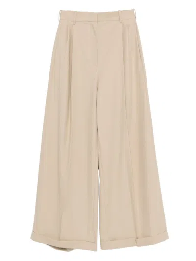 Loewe Wide-leg Cotton Trousers In Pink