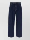 Loewe Wide Leg Denim Trousers With Front And Back Pockets In Blue