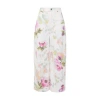 Loewe White Jeans With Floral Digital Print In Neutral