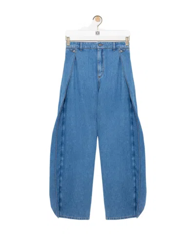 Loewe Wrap Wide-leg Jeans In Blue