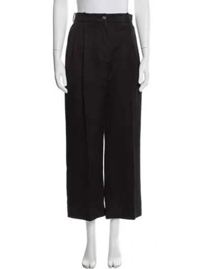 Pre-owned Loewe Wide Leg Pants In Black