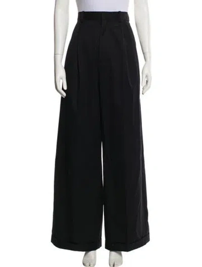 Pre-owned Loewe Wide Leg Pants In Black