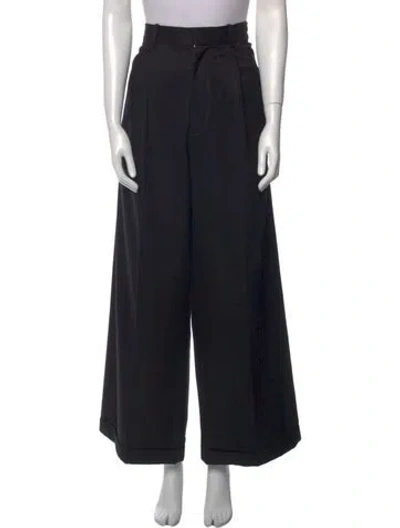 Pre-owned Loewe Wide Leg Pants In Black