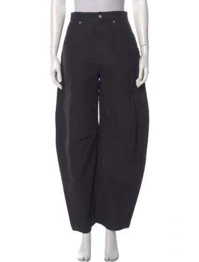 Pre-owned Loewe Wide Leg Pants In Black