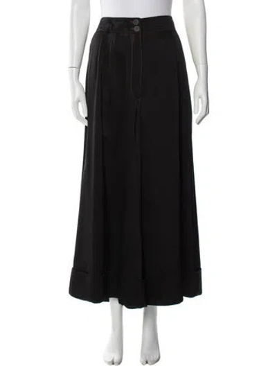 Pre-owned Loewe Wide Leg Pants In Black