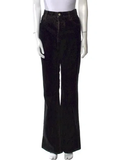 Pre-owned Loewe Wide Leg Pants In Black