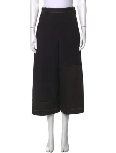 Pre-owned Loewe Wide Leg Pants In Black