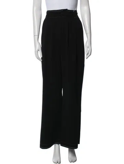 Pre-owned Loewe Wide Leg Pants In Black