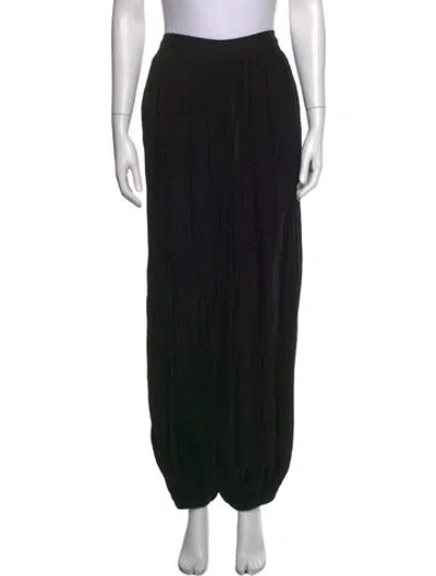 Pre-owned Loewe Wide Leg Pants In Black