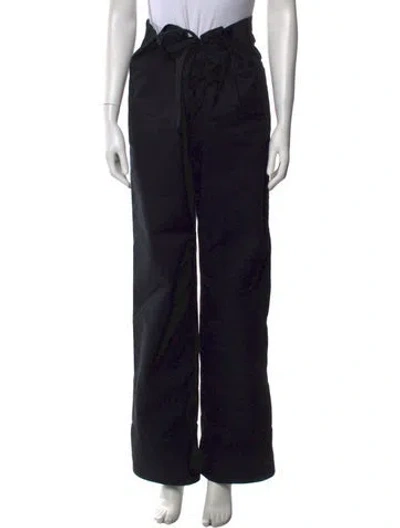 Pre-owned Loewe Wide Leg Pants In Black