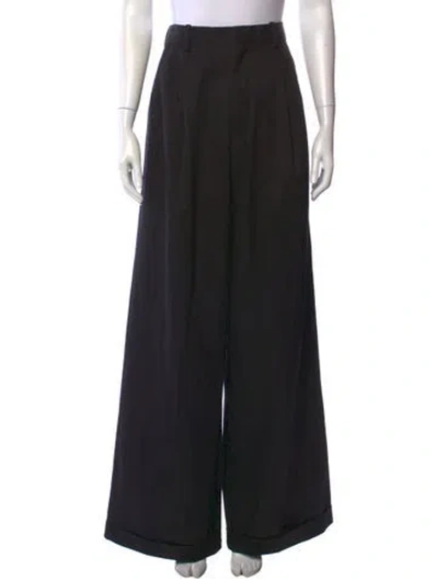 Pre-owned Loewe Wide Leg Pants In Black/yellow