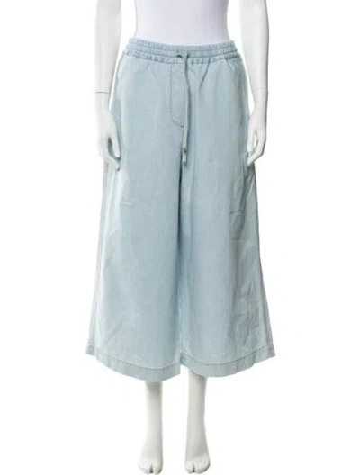 Pre-owned Loewe Wide Leg Pants In Blue