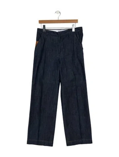 Pre-owned Loewe Wide Leg Pants In Blue