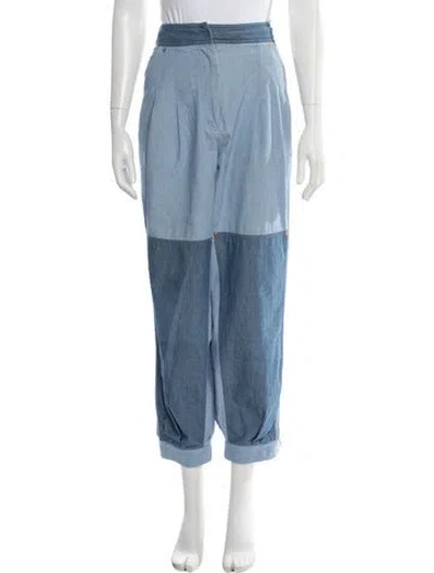 Pre-owned Loewe Wide Leg Pants In Blue