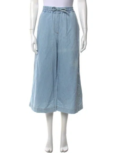 Pre-owned Loewe Wide Leg Pants In Blue