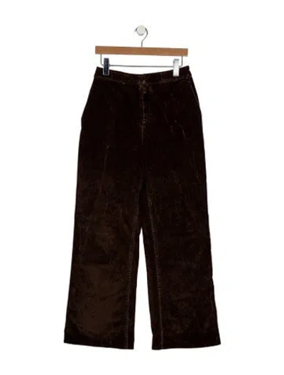 Pre-owned Loewe Wide Leg Pants In Brown