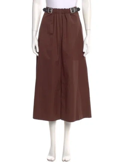 Pre-owned Loewe Wide Leg Pants In Brown