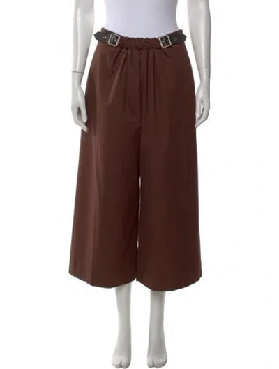 Pre-owned Loewe Wide Leg Pants In Brown