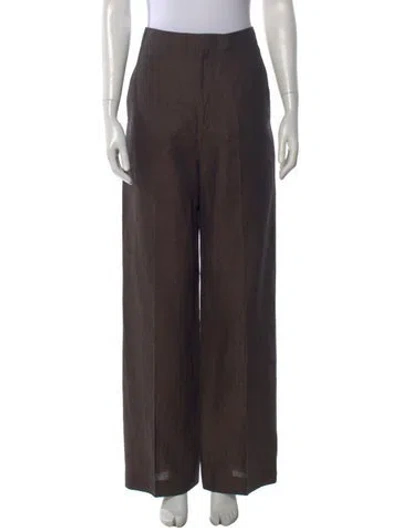 Pre-owned Loewe Wide Leg Pants In Brown