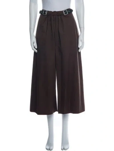 Pre-owned Loewe Wide Leg Pants In Brown
