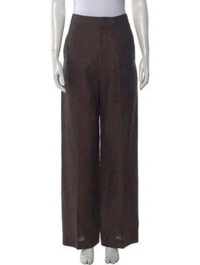 Pre-owned Loewe Wide Leg Pants In Brown