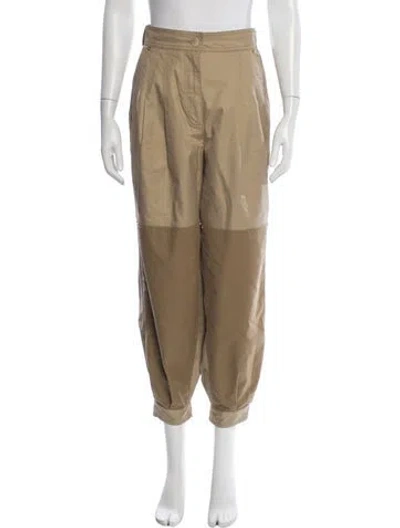 Pre-owned Loewe Wide Leg Pants In Gold