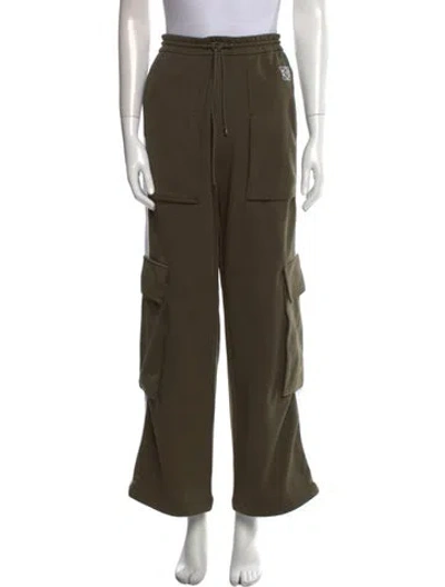 Pre-owned Loewe Wide Leg Pants In Green