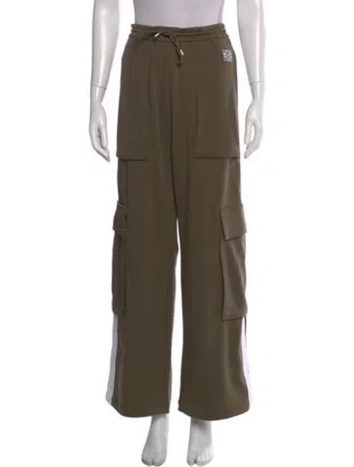 Pre-owned Loewe Wide Leg Pants In Green