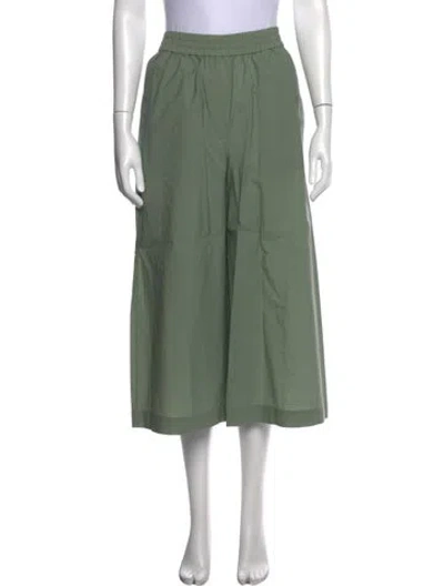 Pre-owned Loewe Wide Leg Pants In Green