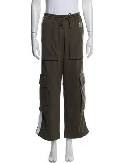 Pre-owned Loewe Wide Leg Pants In Green