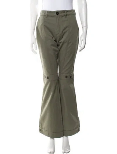 Pre-owned Loewe Wide Leg Pants In Green