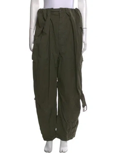 Pre-owned Loewe Wide Leg Pants In Green