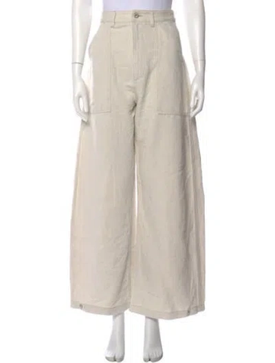 Pre-owned Loewe Wide Leg Pants In Neutral