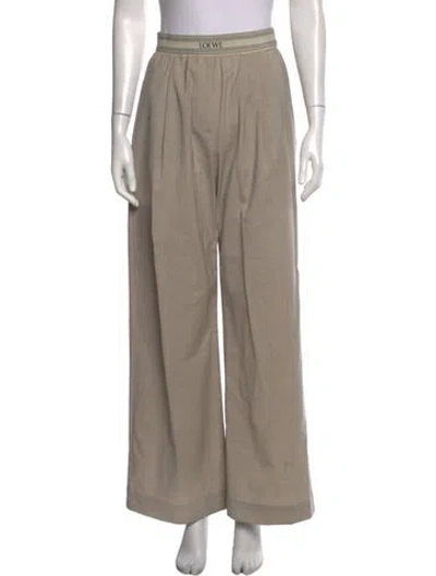 Pre-owned Loewe Wide Leg Pants In Neutrals