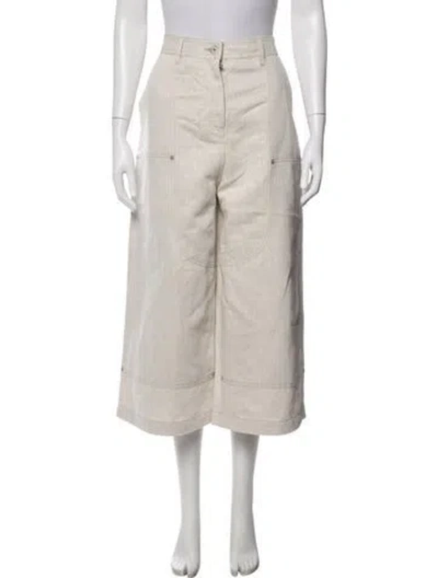 Pre-owned Loewe Wide Leg Pants In Neutrals