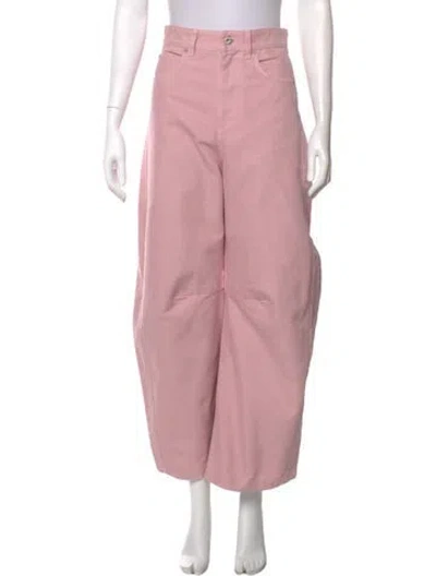 Pre-owned Loewe Wide Leg Pants In Pink