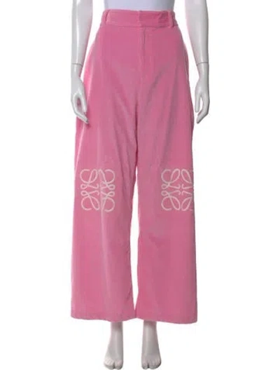 Pre-owned Loewe Wide Leg Pants In Pink