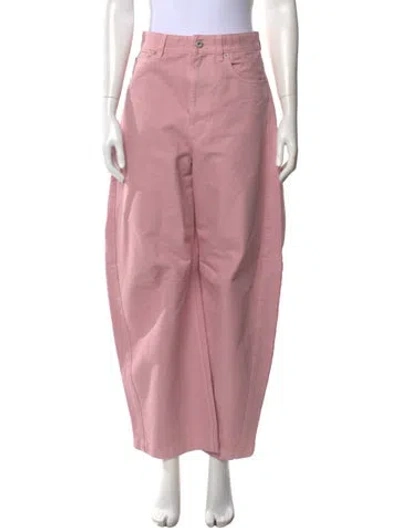Pre-owned Loewe Wide Leg Pants In Pink