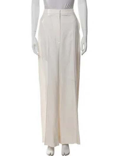 Pre-owned Loewe Wide Leg Pants In White