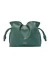 Loewe Medium Leather Flamenco Purse In Green