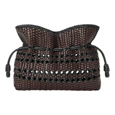 Loewe (wmns)  Medium Flamenco Clutch 'black Brown' In Black/brown