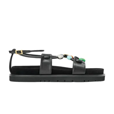 Pre-owned Loewe Wmns Pebble Beads Fussbett Sandal 'black' | Women's Size 36