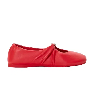 Pre-owned Loewe Wmns Pebble Soft Ballerina 'red' | Women's Size 38