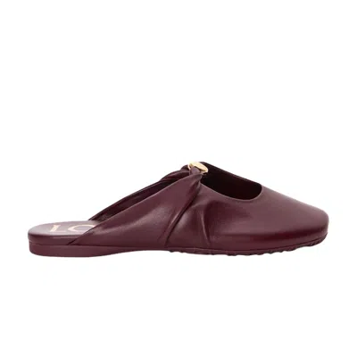 Pre-owned Loewe Wmns Pebble Soft Mule 'dark Burgundy' | Red | Women's Size 35