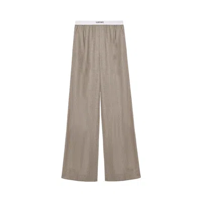 Pre-owned Loewe Woll Trouser 'beige' | Tan | Women's Size M In Brown