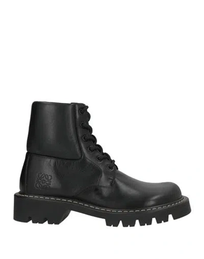 Loewe Woman Ankle Boots Black Size 10 Leather