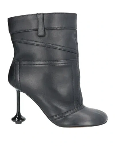 Loewe Woman Ankle Boots Black Size 11 Leather
