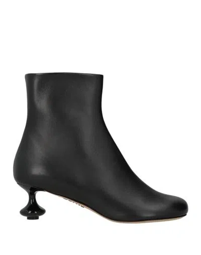 Loewe Woman Ankle Boots Black Size 6 Leather