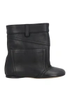 Loewe Toy Trouser-design Leather Ankle Boots In Black