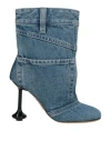 Loewe Toy Panta 90 Denim Ankle Boots In Blue
